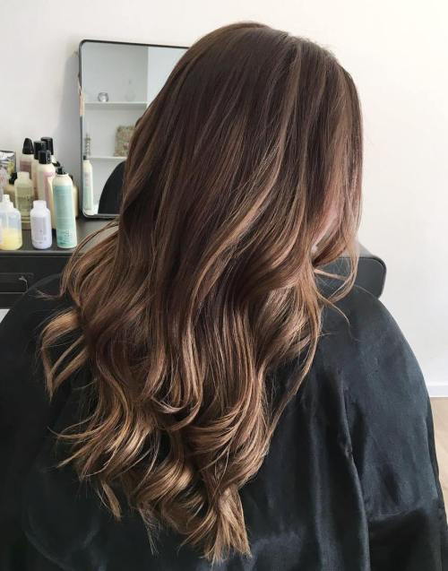 Смудгед Hair With Caramel Highlights