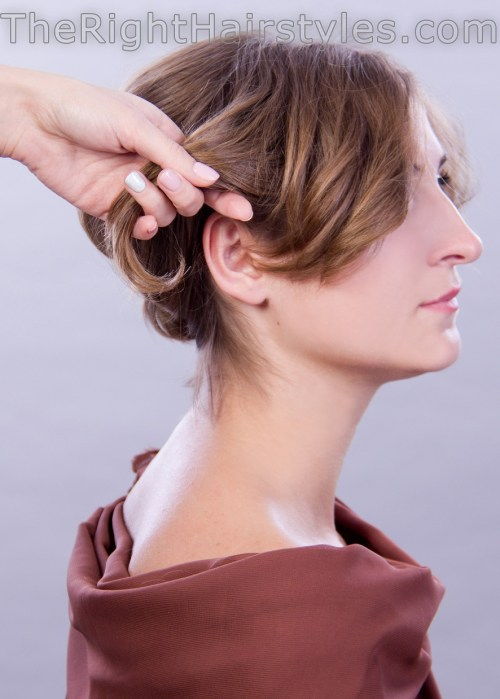 updo for short hair step-by-step instructions