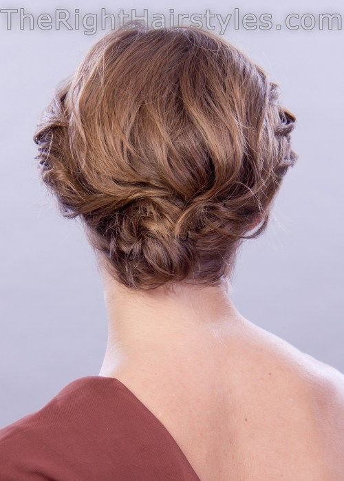 updo for short hair back view