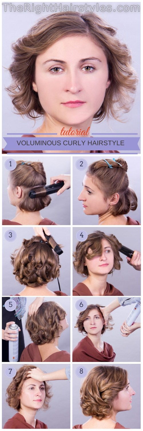 kort curly hairstyle tutorial