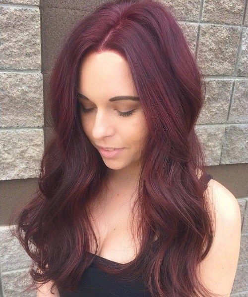 burgundské hair color