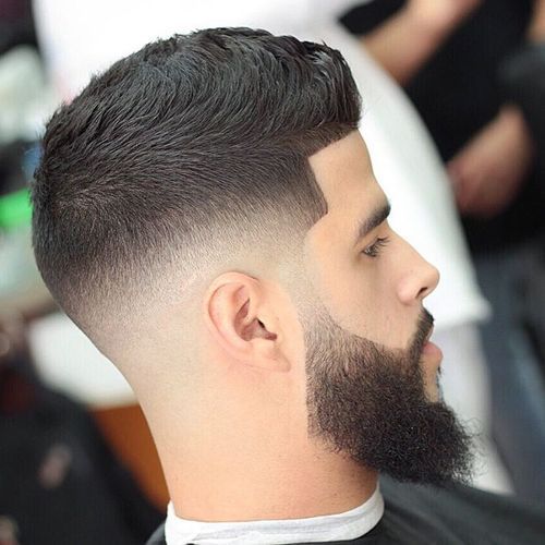 decolorare haircut with beard