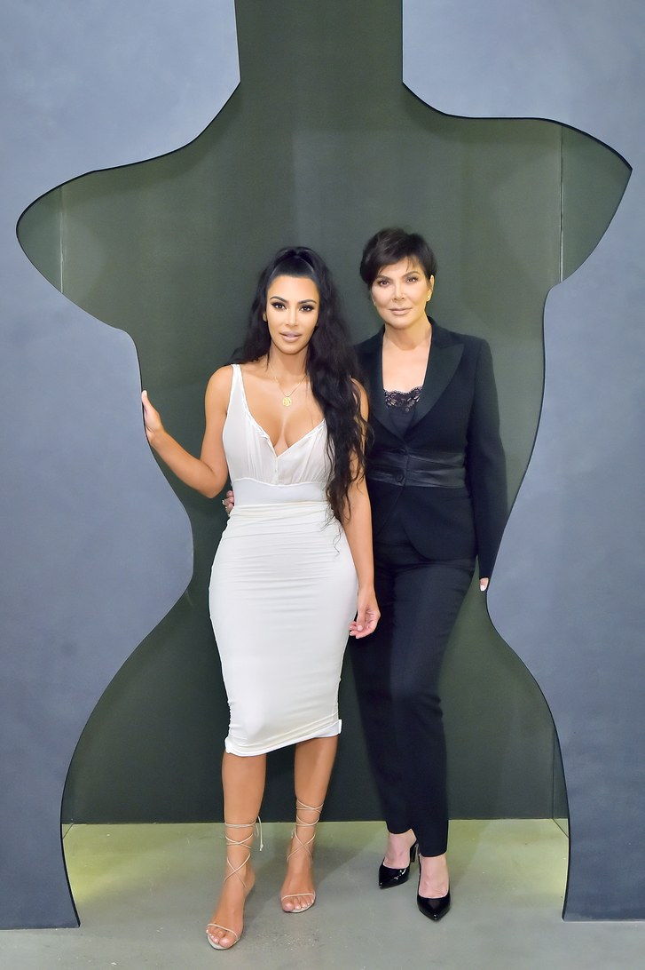 Kim Kardashian West and Kris Jenner at KKW Beauty pop-up