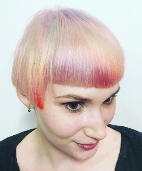 Ектра Short Marbled Hairstyle