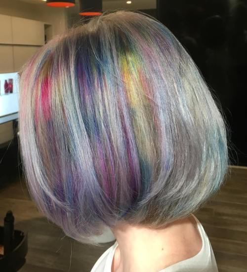 Греи Hair With Rainbow Coloring