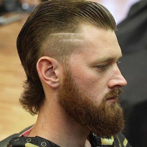 Mullet with faded sides