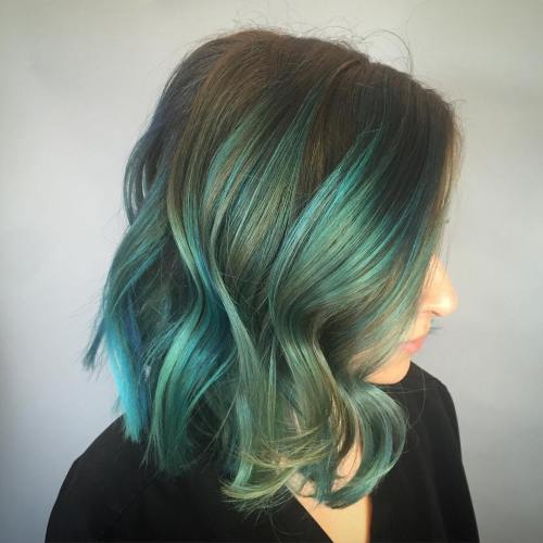 Blond Hair With Green Highlights