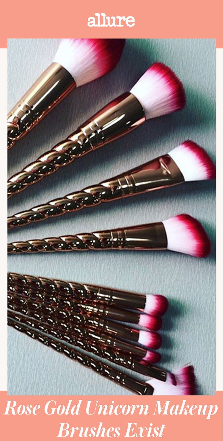 Росе Gold Unicorn Makeup Brushes Are Coming Soon