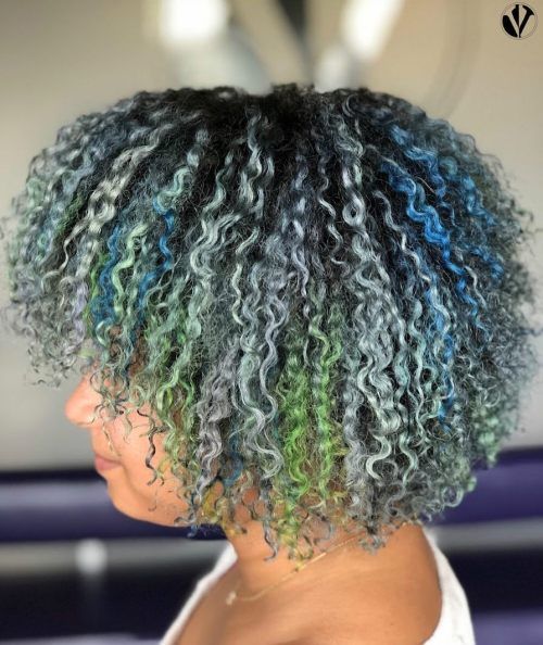 Kort Multi Colored Curls 