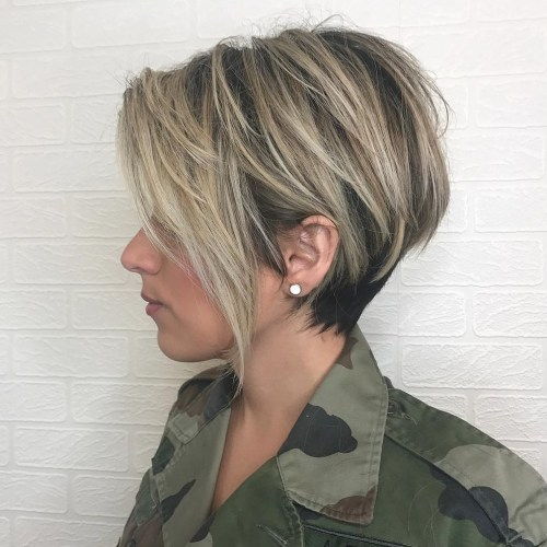 Sida Parted Choppy Tapered Pixie