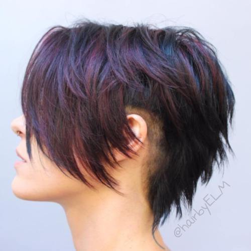 Lung Layered Pixie With Side Undercuts