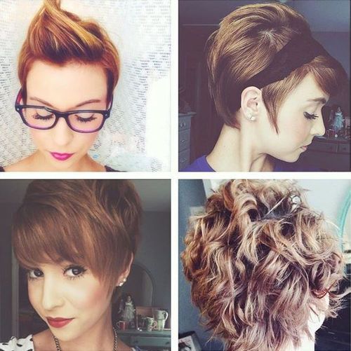 fyra different pixie hairstyles