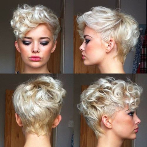 blond curly pixie