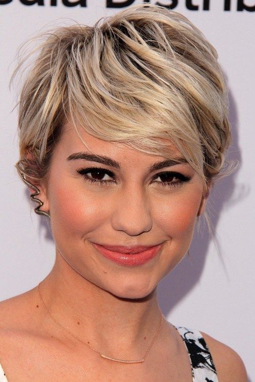 pixie haircut with a side fringe
