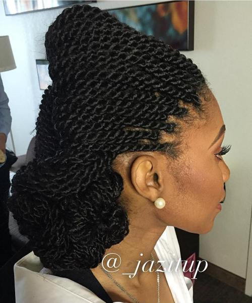 nízky Updo For Rope Twists