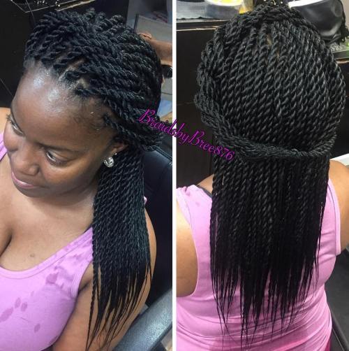 Halo Half Updo For Rope Twists