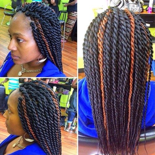 tučný Senegalese Twists With Thin Ends