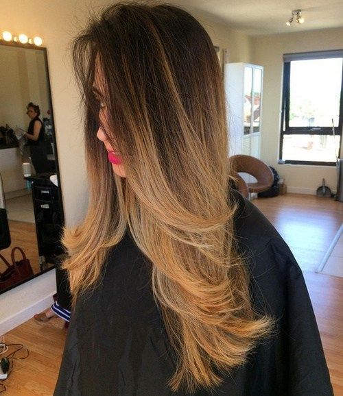 браон blonde ombre for long hair