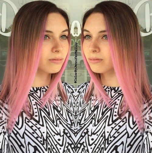 пастел pink ombre for brown hair