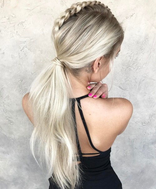 Mohawk Braid With A Low Ponytail