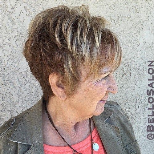 krátky hairstyle for older women