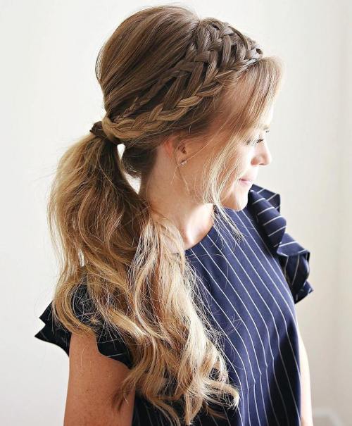 Double-Braided Ponytail