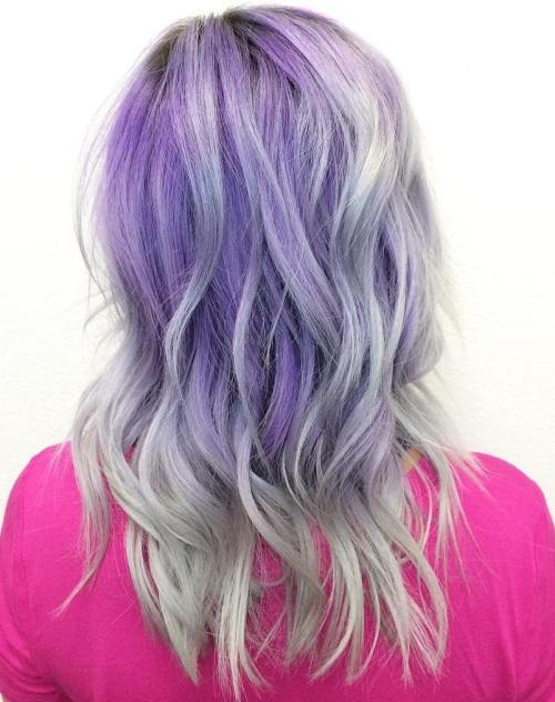 Pastel Purple To Gray Ombre Hair