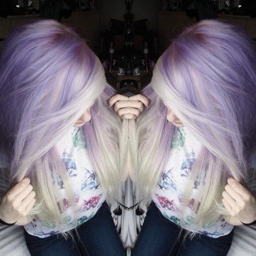 svetlo lavender and silver gray hair