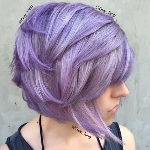 búrlivý pastel purple bob