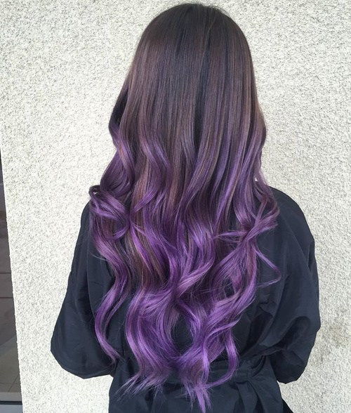 тамно brown to purple ombre