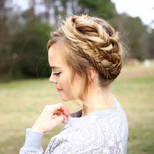 updo With Messy Fishtails