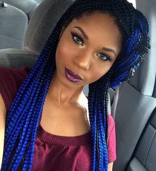 luminos blue long box braids
