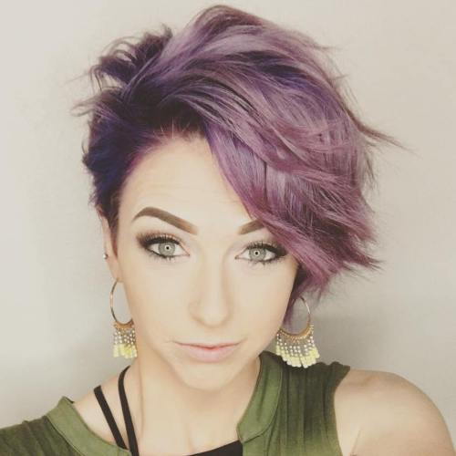 Kort Pastel Purple Hairstyle