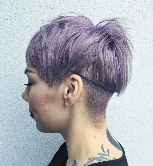 pastel purple undercut hairstyle