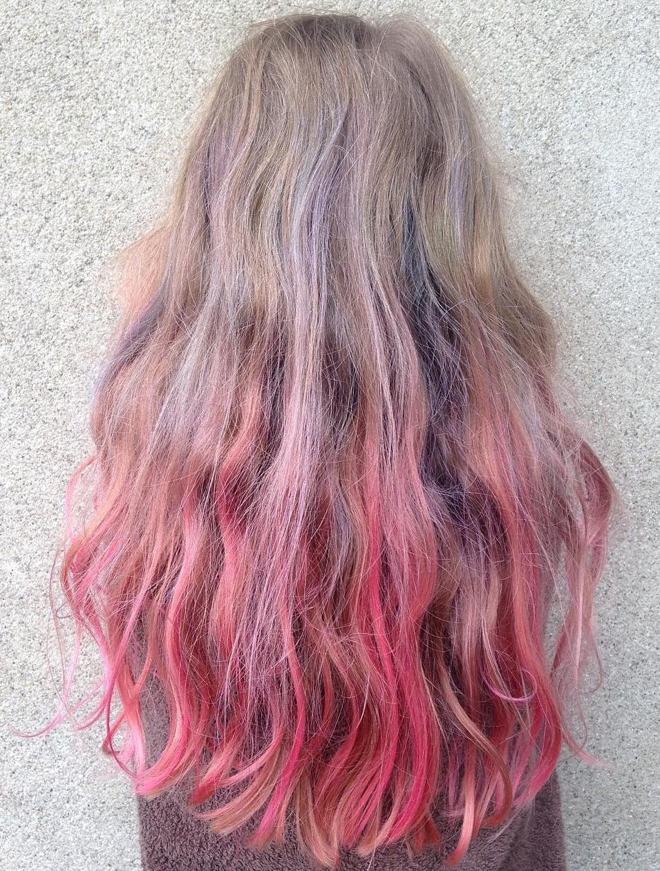 dlho Hair With Pastel Pink Ombre