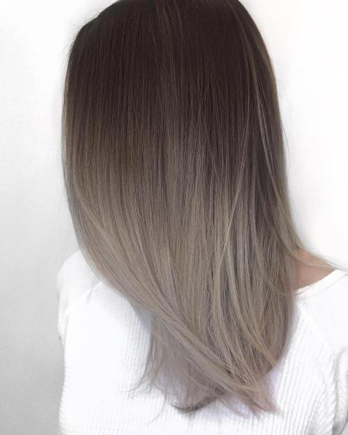Pepel Grey Sombre Hair